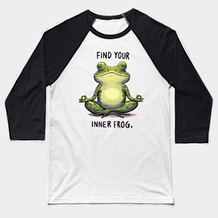 Cute frog yoga Baseball T-Shirt